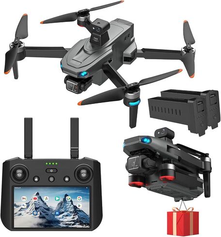 Bingchat Tablet Remote Professional Drones with Camera for Adults 4K Video | 360 Obstacle Avoidance, Safe Auto Return Home, 3 Axis Gimbal, Payload Release, Long Battery, High Wind Resistance, Follow Me in Saudi Arabia
