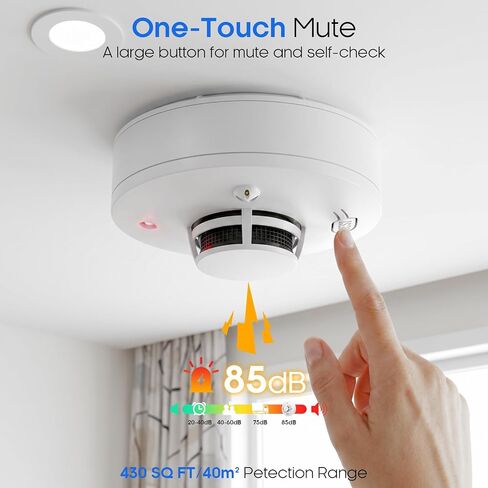 Home Alarm Siren for House,Small Home Detector,S01,12PCS | Replaceable Battery Powered,Low Battery Warning in Kuwait