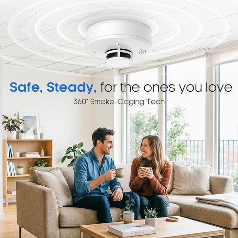 Home Alarm Siren for House,Small Home Detector,S01,12PCS | Replaceable Battery Powered,Low Battery Warning in Kuwait