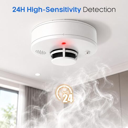Home Alarm Siren for House,Small Home Detector,S01,12PCS | Replaceable Battery Powered,Low Battery Warning in Kuwait