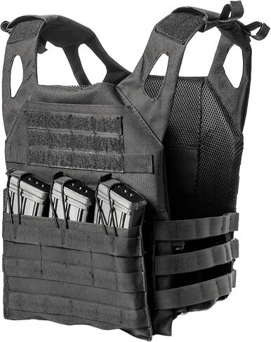 Outdoor Safety Protection Airsoft Vest Hunting Adjustable Vest Black in Saudi Arabia