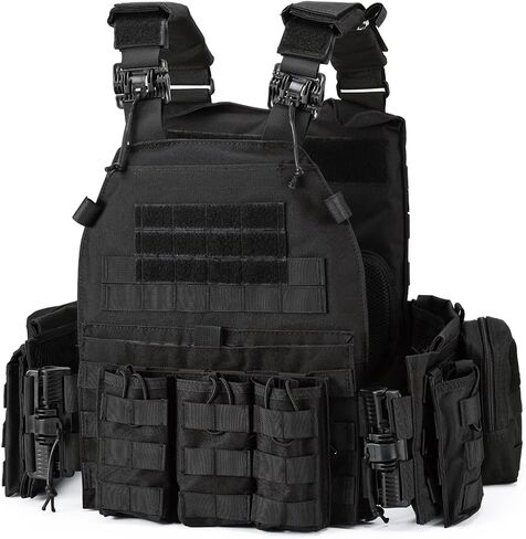 MOZETO Tactical Military Airsoft Weighted Quick Release Adjustable Modular Vest in Kuwait