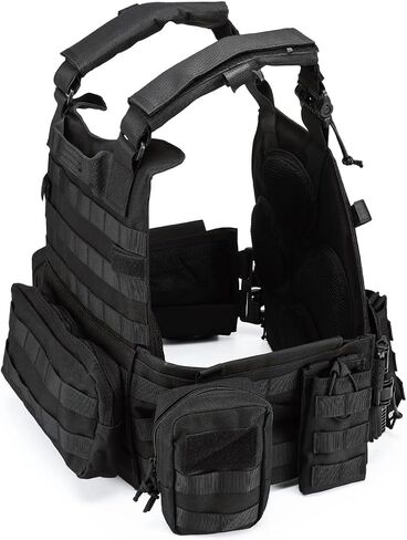 MOZETO Tactical Military Airsoft Weighted Quick Release Adjustable Modular Vest in Kuwait