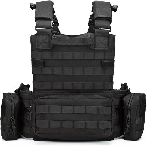 MOZETO Tactical Military Airsoft Weighted Quick Release Adjustable Modular Vest in Kuwait