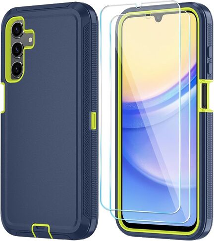 Qinmay for Samsung Galaxy A16 5G Phone Case, WineRedPink | Heavy Duty Shockproof & Dropproof 3-Layer Cover with 2 Pack HD Screen Protector for Galaxy A16 5G in Kuwait
