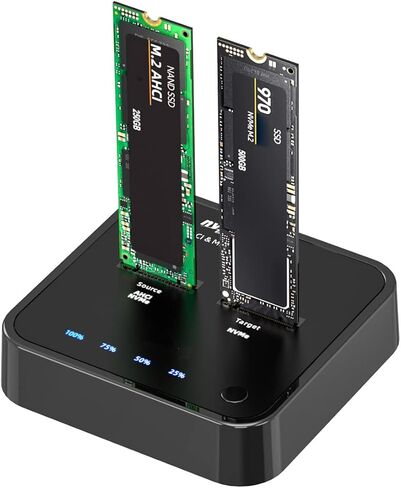 K3016P2 NVMe AHCI Cloner Duplicator, Dual Bay M.2 SSD Docking | 20Gbps, Offline Cloner and Copy Function, SSD Size 2230/2242/2260/2280 in Saudi Arabia