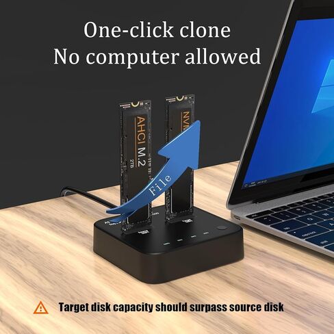K3016P2 NVMe AHCI Cloner Duplicator, Dual Bay M.2 SSD Docking | 20Gbps, Offline Cloner and Copy Function, SSD Size 2230/2242/2260/2280 in Saudi Arabia