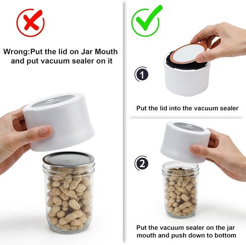 Reespring Mason Jar Vacuum Sealer Kit - 2 Separate Vacuum Sealers for Wide Mouth Mason Jar and Regular Mouth Mason Jars Respectively- Also comes with 20 Canning Lids for Mason Jars in Saudi Arabia