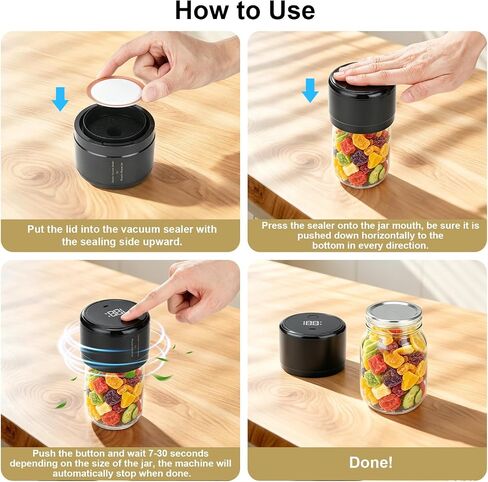 Reespring Mason Jar Vacuum Sealer Kit - 2 Separate Vacuum Sealers for Wide Mouth Mason Jar and Regular Mouth Mason Jars Respectively- Also comes with 20 Canning Lids for Mason Jars in Saudi Arabia