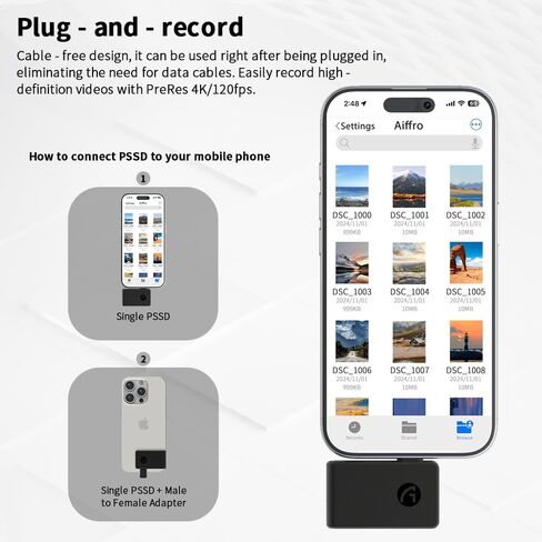 P30 3 in 1 Portable SSD, Supports ProRes/Microphone, with PD interface, Up to 1000MB/S, Compatible With iPhone 15/16 (pro max and above) And Android Phone, Designed Exclusively For The Profession in Saudi Arabia