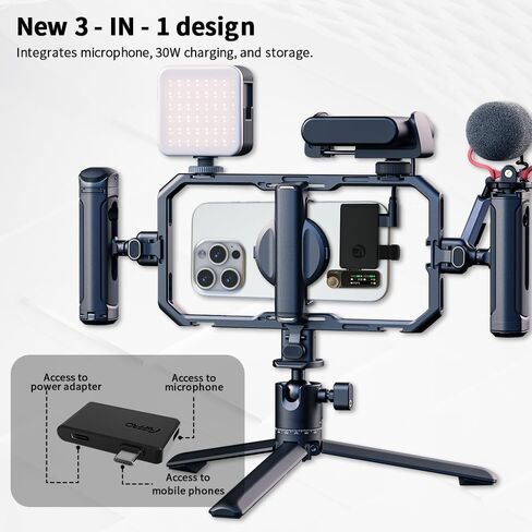 P30 3 in 1 Portable SSD, Supports ProRes/Microphone, with PD interface, Up to 1000MB/S, Compatible With iPhone 15/16 (pro max and above) And Android Phone, Designed Exclusively For The Profession in Saudi Arabia