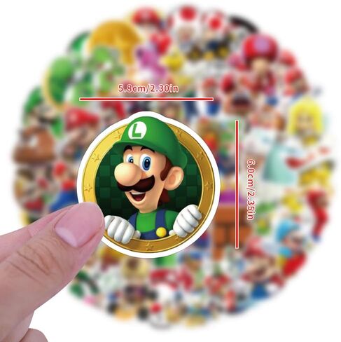 100pcs Cartoon Stickers for Kids Water Bottle, Cool Video Game Vinyl Waterproof Decal for Girl Teen Adult Laptop Phone Skateboard Guitar Luggage Notebook Helmet in Saudi Arabia