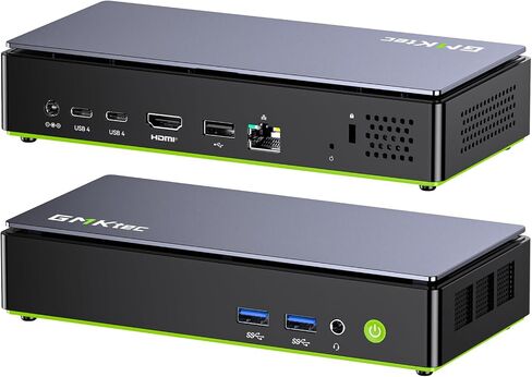 GMKtec Mini Desktop Computer, M3 Intel Core i5 12450H (8C/12T, up to 4.40GHz) Mini PC 16GB DDR4 (8GB*2) 512GB SSD, 2X HDMI 4K, 4X USB 3.2, USB-C, WiFi 6, BT 5.2, RJ45 2.5G Black in Saudi Arabia