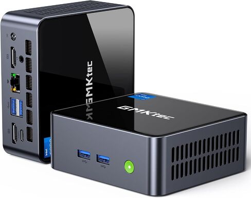 GMKtec M2 Pro S Mini PC Intel Core i7-1185G7 (Turbo 4.8 GHz) Intel Iris Xe | 16GB DDR4 512GB SSD, Desktop Mini Computers WiFi 6, USB4.0, BT 5.2, DP, HDMI, RJ45 2.5G LAN in Kuwait
