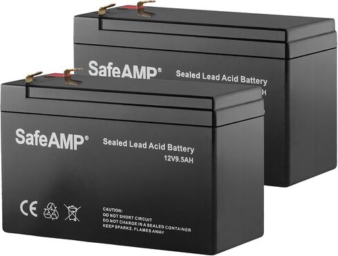 SafeAMP 12V 9.5Ah UPS Battery for CyberPower RB1290X2, 2-Pack | Fits compatible CP1500AVRLCD, CP1350AVRLCD, LX1500GU, BRG1350AVRLCD, BRG1500AVRLCD, and CST150XLU. in Saudi Arabia