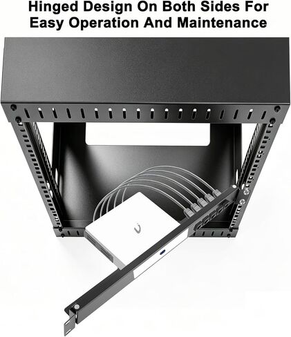 19-inch 1U Metal Rack Mount for Ubiquiti Gateway UCG-Ultra/UXG-Max, Hinged Front Access Door Easy Maintenance, 5 Keystones, Professional Steel Bracket Black for Network Rack (Device Only) in Saudi Arabia