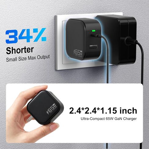 Syfrufo Surface Pro Charger, 65W USB C Microsoft Surface Pro Charger | Compatible with Surface Pro 3/4/5/6/7/8/9/10/X/11/12, Surface Book1/2/3, Power Adapter for Microsoft Surface Laptop/Tablet in Saudi Arabia