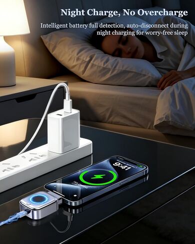 Smart Auto Stop Charging Adapter : Supports Up to PD 140W Fast Charger with Physical Cut-Off, Auto Power-Off Timer for Phone, Tablet & All Type-C Devices, Prevents Overcharging,Extends Battery Life in Saudi Arabia