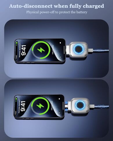 Smart Auto Stop Charging Adapter : Supports Up to PD 140W Fast Charger with Physical Cut-Off, Auto Power-Off Timer for Phone, Tablet & All Type-C Devices, Prevents Overcharging,Extends Battery Life in Saudi Arabia