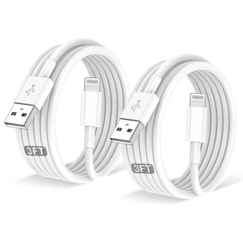 2PACK for iPhone Charger 6FT,Lightning Charging Cable,for Apple Certified Cord for iPhone 14/13/12/11 Pro/X/Xs Max/XR/8 Plus/7/6s/SE/5c/5s,for iPad Air/Mini USB Charge 6Foot in Saudi Arabia