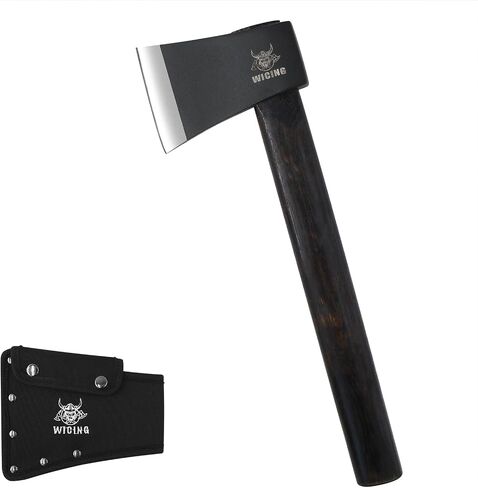 16" Throwing Axes for Axe Throwing Competitions, 1065 High Manganese Steel & Hickory Wood Handle with Nylon Sheath in Saudi Arabia