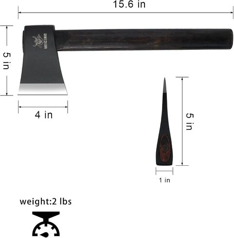 16" Throwing Axes for Axe Throwing Competitions, 1065 High Manganese Steel & Hickory Wood Handle with Nylon Sheath in Saudi Arabia