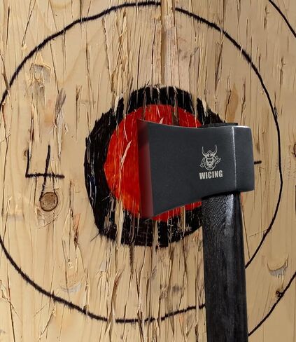 16" Throwing Axes for Axe Throwing Competitions, 1065 High Manganese Steel & Hickory Wood Handle with Nylon Sheath in Saudi Arabia
