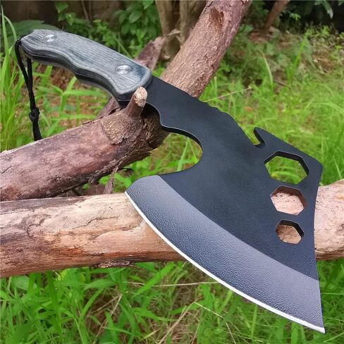 3 Piece Small Survival Hatchet Camping Axe&Fixed Blade Knife Combo Set,Tomahawk,Hatchet,Pocket Folding Knives,440C Steel Blade with Nylon Sheath for Outdoor Hunting Camping(Type-1) in Saudi Arabia