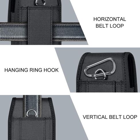 ykooe Holster for Samsung Galaxy S20-S26 Plus, FE, Edge, Heavy Duty Nylon Cell Phone Belt Holder Pouch for Men (Fits Phone with Case on), Sturdy Build, Reliable Everyday Protection, Black in Kuwait