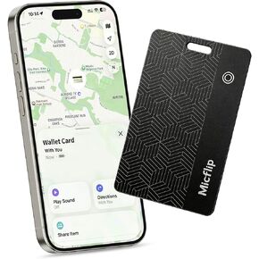 2026 MFi Certified Wallet Tracker Card, Works with Apple Find My | 0.07in ultra slim tracker card, iOS only, wireless charging, IP67 waterproof, for Wallet Luggage Passport Purse in Kuwait