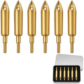 MOLFUJ Copper Whistling Arrow Tips 125 Grain 8-32 Thread Broadheads for Compound Bow Recurve Bow Crossbow –3 Holes, 6 Packs in Saudi Arabia