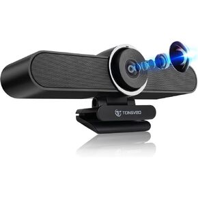 TONGVEO 4K Webcam Conference Call Room Web Camera with Dual Microphones &Speaker, | All-in-One USB Video Camera, 116° Wide Angle, AI Auto Framing | Compatible with Zoom, OBS in Saudi Arabia