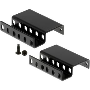 CablesAndKits 1RU Recessed Rack Adapter, 3 Inch Extension, 25 lb Capacity | 12 Gauge Steel Rail Depth Adapter Extends or Recesses Equipment 3 Inches from Rack Face for Computers, Servers and Networks in Kuwait