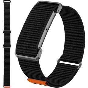 Nylon Sport Band Compatible with Google Fitbit Air, Adjustable Hook-and-Loop Replacement Strap with Metal Frame Case, Soft Breathable Woven Wristband for Men and Women in Saudi Arabia