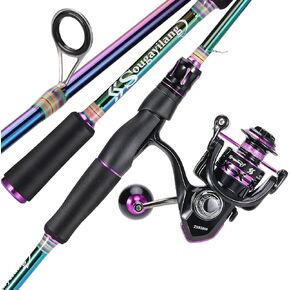 Sougayilang Spinning Combo, 7ft 2-Piece Composite Rod & Reel | with smooth 5.0:1 reel and durable composite graphite construction. in Saudi Arabia