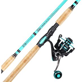 Sougayilang 7’ Fishing Rod and Reel Spinning Combo, 2 Piece Fishing Rod, Size 4000 Reel, Right/Left Handle Position, Suitable for Inshore Fishing in Saudi Arabia