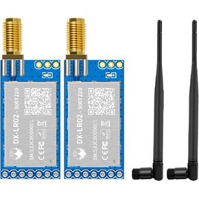 UART Serial Port 22dBm 868/915 MHz LR02 Wireless Transceiver UART LoRa Net Working RSSI SMD IPEX Stamp Hole RF Module Transmitter (DX-LR02-433T22D-(I) *2 PCS) in Saudi Arabia