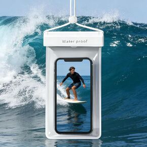 IPX8 Waterproof Phone Pouch,Water Proof Case with Lanyard，Waterproof Phone Case for iPhone 17 16 15 14 13 Pro Max XS，Dry Bag for Snorkeling, Clear (White) in Saudi Arabia