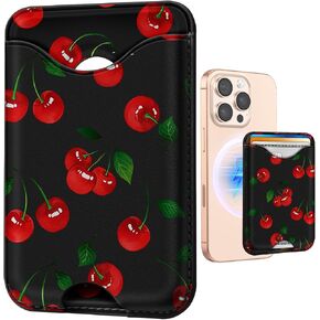 Shorogyt Compatible with Magsafe Wallet for Women, Floral Honey | Magnetic Card Holder, Fits 3 Cards, RFID Magnet, Slim Phone Wallet, for iPhone 17/16/15/14/13/12 Series, Cute Pattern Design in Kuwait