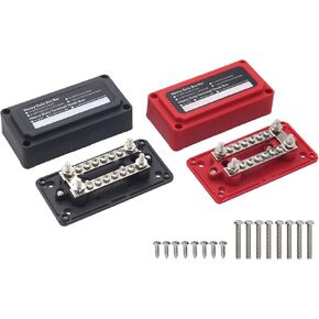 Bus Bar Copper 400A Busbar Heavy Duty 5/16" Terminals Battery Distribution | Gloaso 8 M8 Posts Buss Bar 400 Amp Power Junction Blocks 12V-48V DC Positive& Negative RV Car Solar PV Marine Boat Automotive in Saudi Arabia
