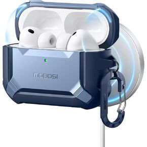 MOBOSI for AirPods Pro 3 Case with Magnetic Lid Lock,Black | Compatible with MagSafe,Military Grade Shockproof Protective Cover with Cleaner Kit& Keychain for iPod Pro 3 Case(2025) in Saudi Arabia