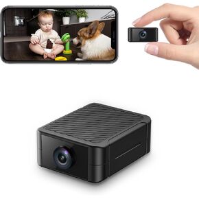 4K Hidden Camera, Wireless Mini Spy Camera with WiFi, Night Vision, Motion Detection Alerts, App Remote View, Rechargeable Battery, SD Card & Cloud Storage, Nanny Cam for Home, Office and Pets, Black in Saudi Arabia