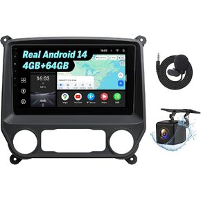 Eonon Android 14 Car Stereo for Chevy Silverado GMC Sierra 2014-2018 | 4+64GB Wireless CarPlay Android Auto GPS Navigation Bluetooth WiFi | Tahoe Yukon Suburban Equinox swc plug and play in Saudi Arabia