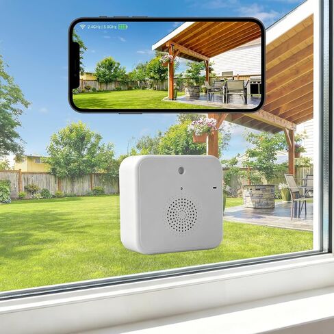 2K Wireless Window Camera with 45-Day Battery, 2.4/5G WiFi, 6s Pre-Roll | 100% Wireless: No Wires, No Outlets, No Drilling. 4MP Color Night Vision & Anti-Glare. Magnetic Mount for Rentals & Homes in Saudi Arabia
