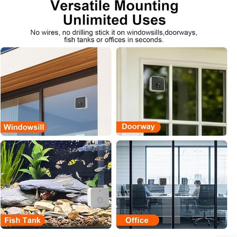 2K Wireless Window Camera with 45-Day Battery, 2.4/5G WiFi, 6s Pre-Roll | 100% Wireless: No Wires, No Outlets, No Drilling. 4MP Color Night Vision & Anti-Glare. Magnetic Mount for Rentals & Homes in Saudi Arabia