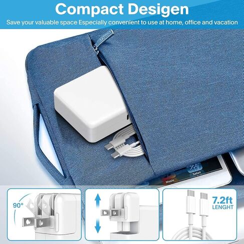 Mac Book Pro Charger-118W USB C Fast Charger Power Adapter Compatible with MacBook Pro/MacBook Air 16 15 14 13 Inch, M1 M2 M3 M4 M5, New iPad Pro and All USB C Device, 6.6ft Charge Cable in Kuwait