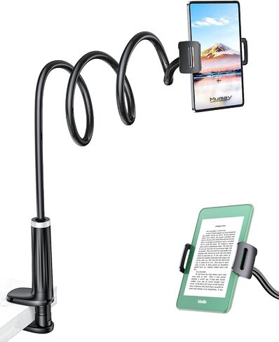 42" Long Arm Tablet Holder for Bed with 360° Rotating Base: Flexible Gooseneck Stand Compatible with iPad Pro Air Mini | Kindle | Switch & Other 4–13" Devices in Kuwait