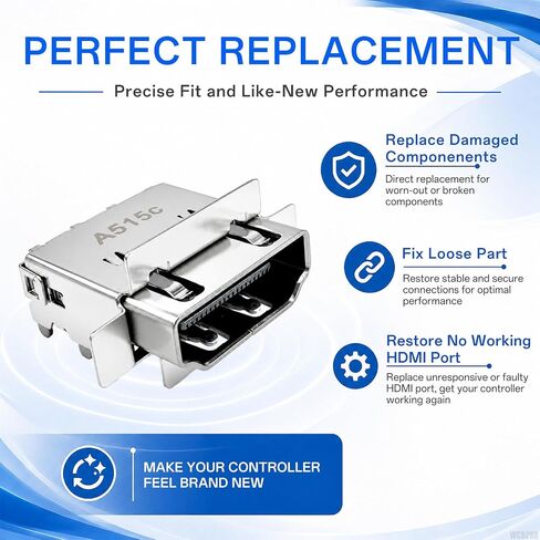2PCS HDMI Port Replacement for Xbox Series S Console High-Definition | Hdmi Port Socket Jack Interface Connector Repair Plug for Fixxing No Signal, Loose or Damaged Part with Tools in Saudi Arabia