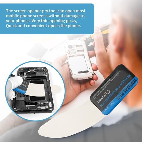 5Pcs Separate Screen Disassembler Pry Tool, Ultra-Thin 0,1mm Professional Stainless Steel Flat Curved Spudger Pry Blade Repair Opening Tool for Open All Kinds of Screen Tablet PC in Kuwait