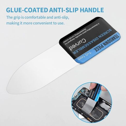5Pcs Separate Screen Disassembler Pry Tool, Ultra-Thin 0,1mm Professional Stainless Steel Flat Curved Spudger Pry Blade Repair Opening Tool for Open All Kinds of Screen Tablet PC in Kuwait